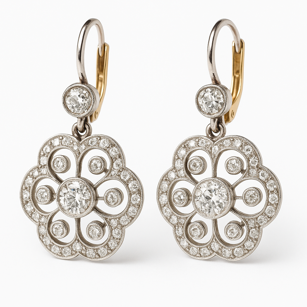 マグダレーナ - ヴィンテージクリスタルマンダラピアス