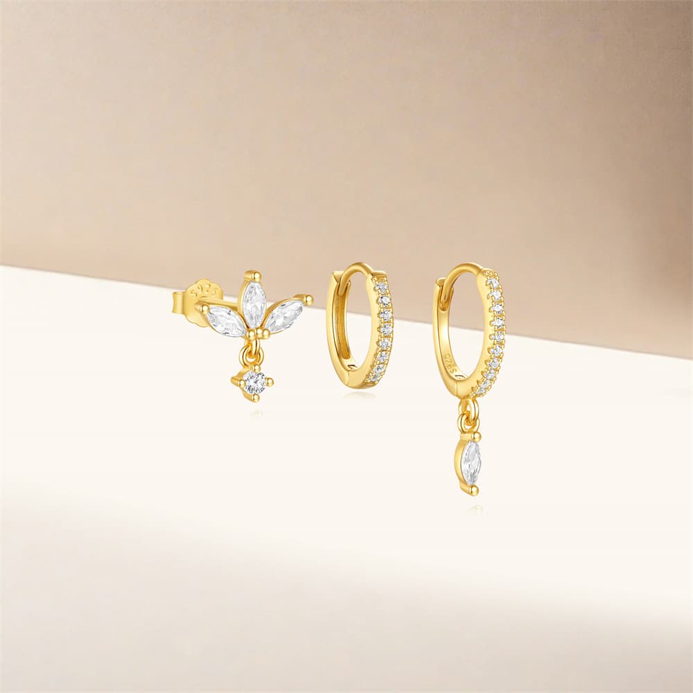 サーラ - 微妙な動きのあるデリケートなゴールドイヤリング