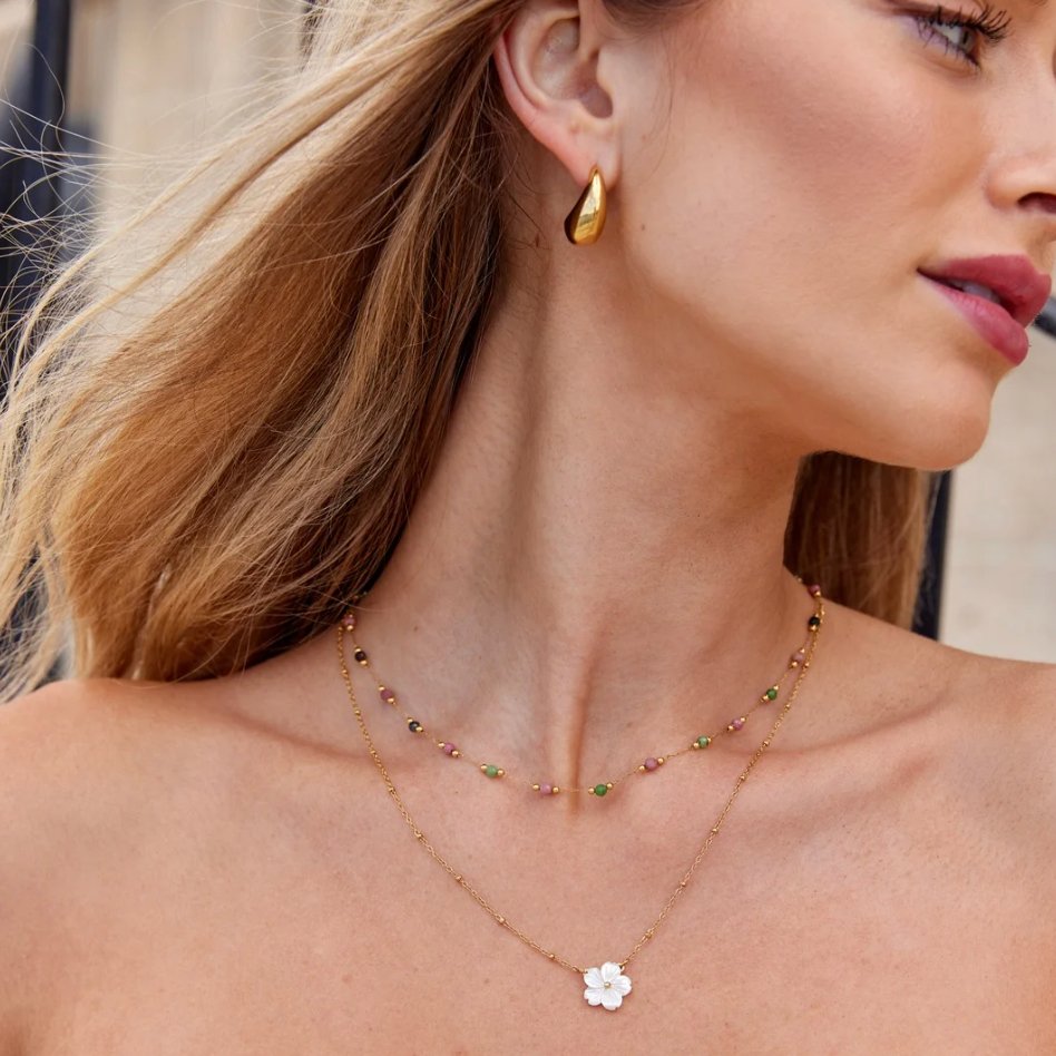 ジャナ – ラウンドペンダント付きダブルネックレス