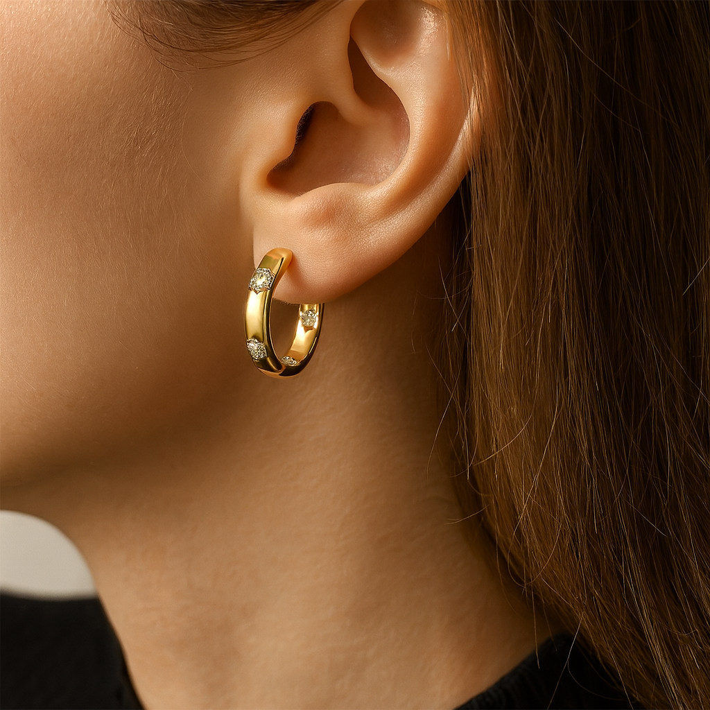 オーレリア - ヴィンテージゴールドフラワーピアス