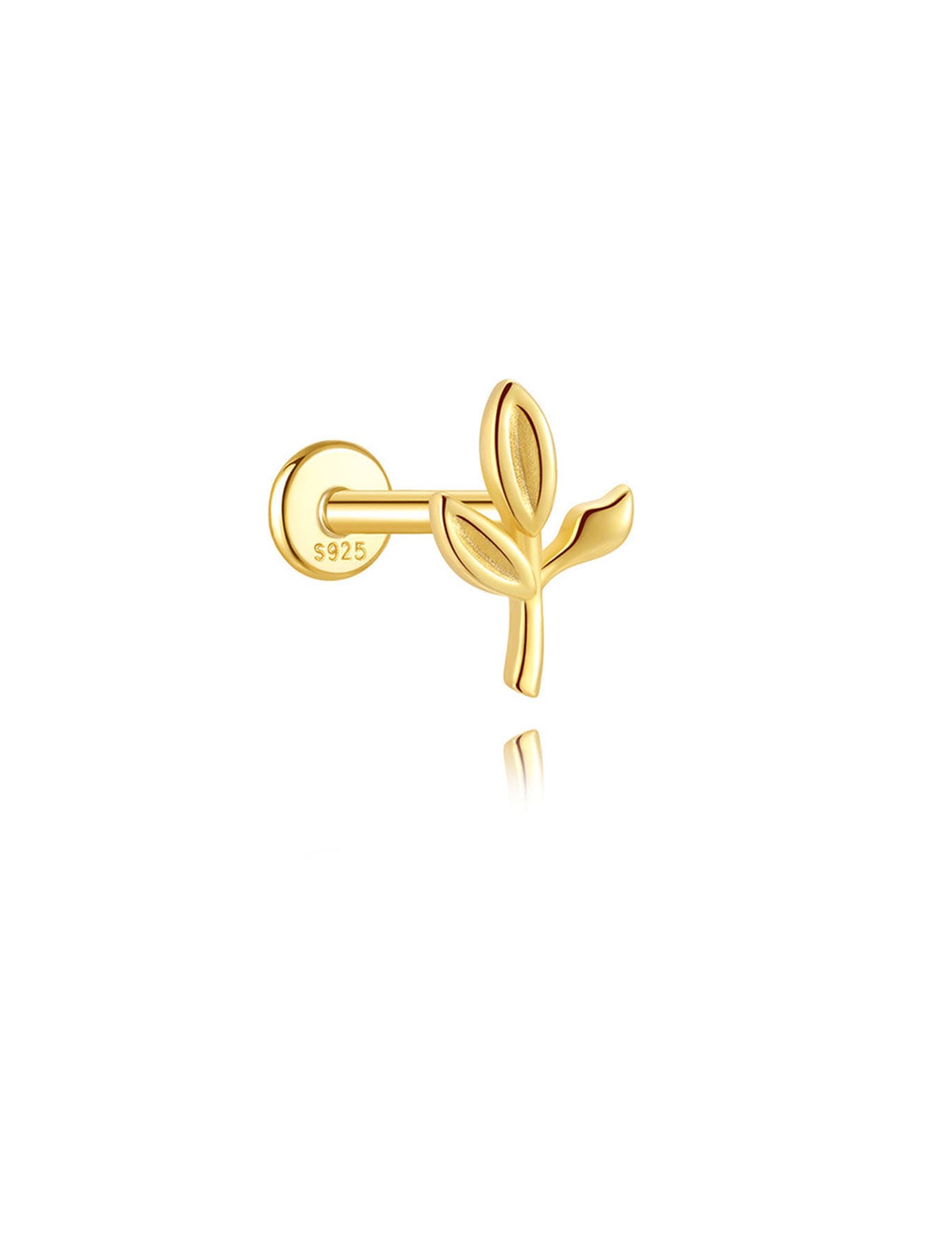 エリサ – 幾何学的アクセントのゴールドイヤリング