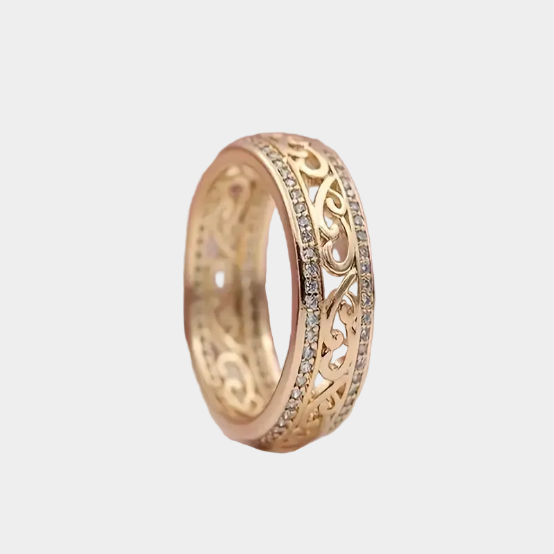 ケルスティン - ゴールドとキラキラしたリング