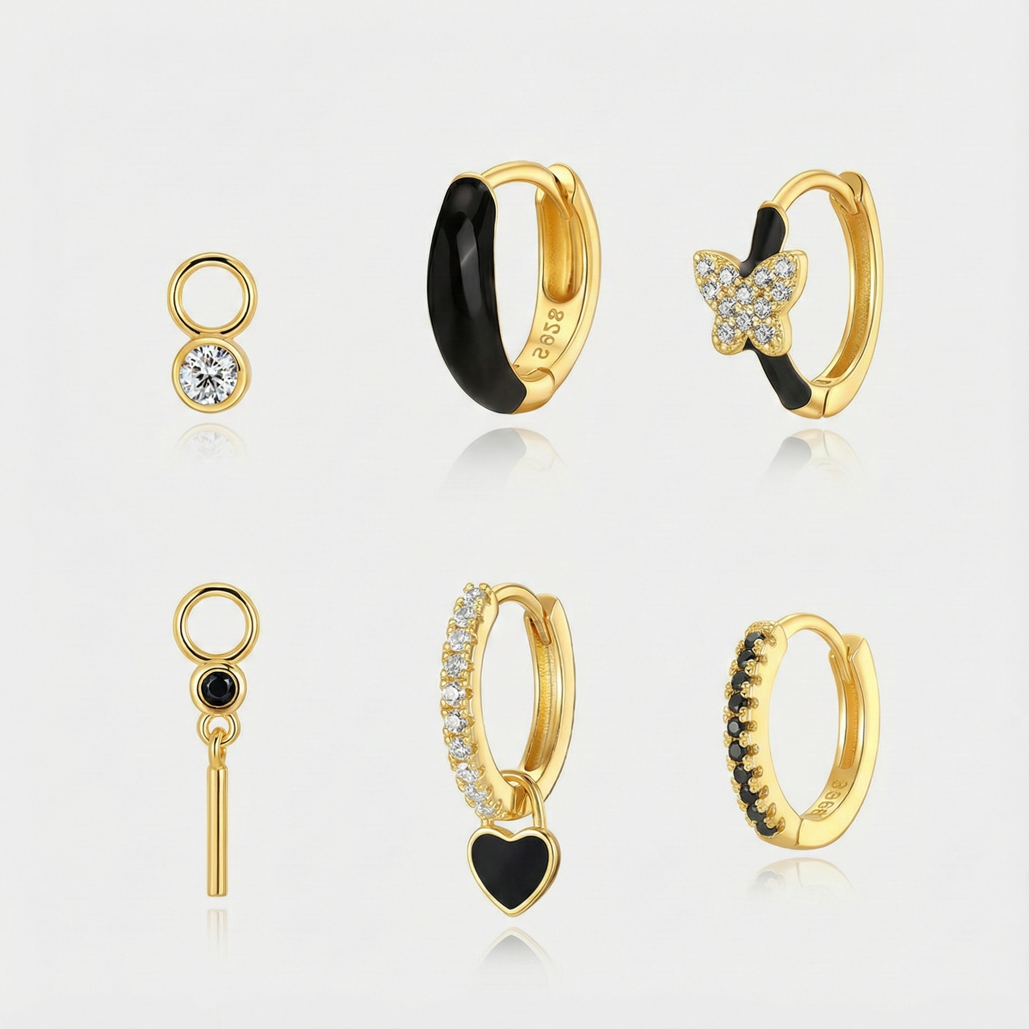 テレジア – 柔らかな曲線のゴールドイヤリング