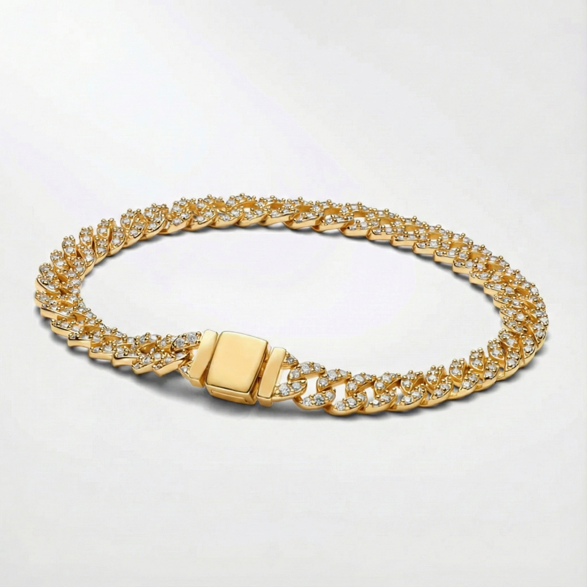 モイサナイト キューバンブレスレット